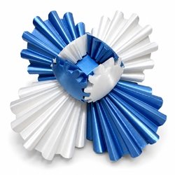 Azul e branca aberta